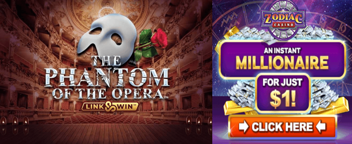 Zodiac Casino's The Phantom of the Opera Slot Review: Will the Chandelier Drop in Your Favor? 